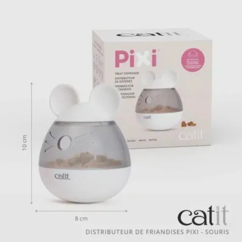 Vista 7 de Catit PIXI - Dispensador de golosinas, juguete interactivo para gatos, ratón