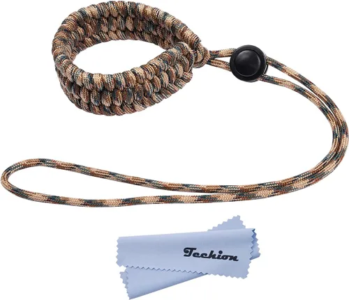 Vista 8 de Cordón de muñeca – Correa de mano ajustable para cámara de paracaídas universal para DSLR, cámara sin espejo, videocámara Verde militar