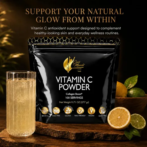 Vista 6 de Cocó March N.M.D Vitamina C en polvo 1000 mg – Suplemento de apoyo inmunológico con zinc, bromelina, quercetina y L-lisina, apoya la producción