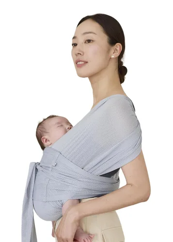 Vista 21 de Portabebés Konny Flex AirMesh con soporte para la cabeza - Ajustable, fácil de usar, fular para bebé transpirable sin manos, perfecto para recién