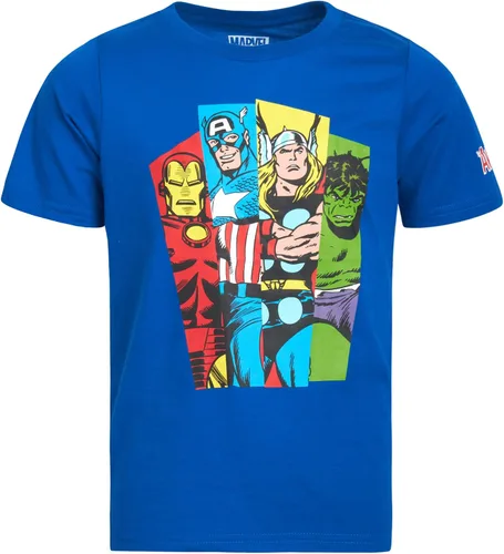 Vista 6 de Marvel Paquete de 4 camisetas de Avengers para niños, Spider-Man, Hulk, Capitán América, Iron Man, Thor (3T-16)