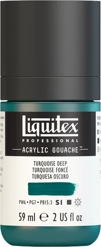 Vista 55 de Liquitex - Gouache acrílico profesional, botella de 2 onzas (59 ml), verde aguamarina brillante