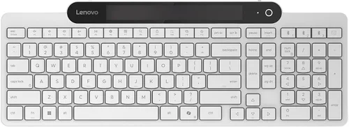 Vista 16 de Lenovo 800 Teclado Bluetooth Autocargable, Utiliza Luz Ambiental para la Carga, Bluetooth 5.1, Soporta 3 Dispositivos, Sin Batería, Inalámbrico, Gris