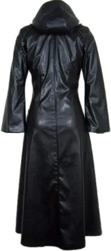 Vista 3 de Poetic Walk Disfraz de anime para hombre, abrigo de cuero, capa, chaqueta, traje de Halloween