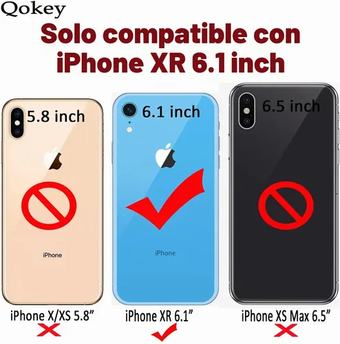 Vista 2 de Qokey - Funda de mármol compatible con iPhone XR, diseño de anillo giratorio de 360 grados, TPU suave a prueba de golpes, diseñada para iPhone XR