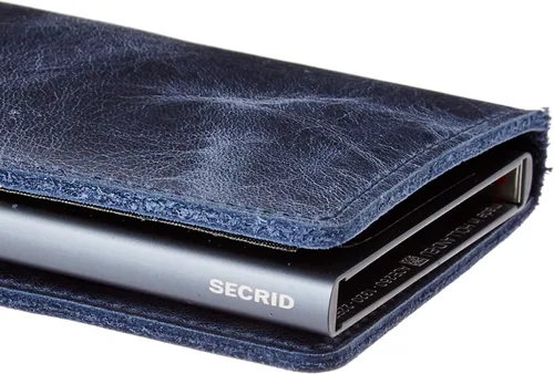 Vista 3 de Secrid - Cartera delgada de piel auténtica vintage RFID para tarjetas de hasta 12 tarjetas (chocolate) (chocolate)