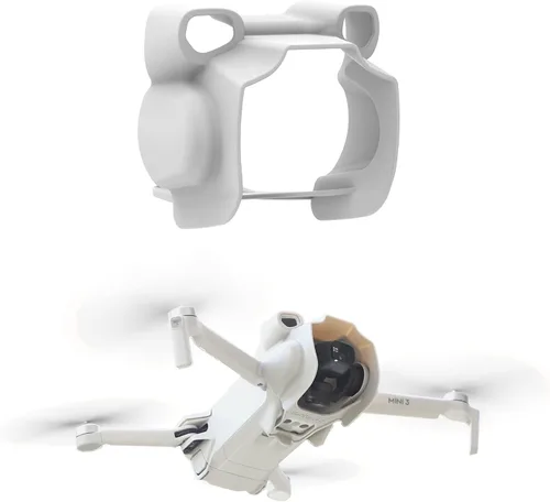 Vista 8 de Parasol de lente para DJI Mini 3 Accesorios para drones, parasol antideslumbrante cubierta protectora para cámara cardán para Mini 3 Drone