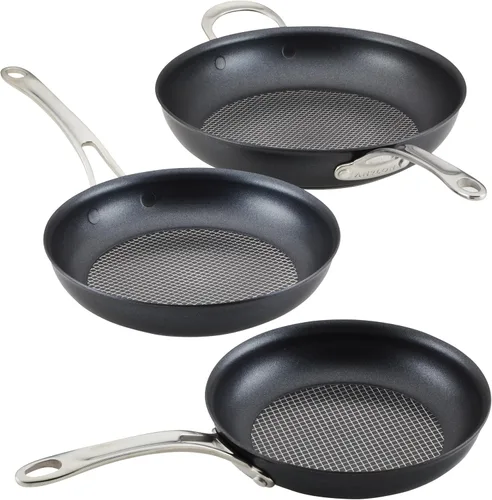 Vista 12 de Anolon X Hybrid Sartén Saltear Antiadherente de Inducción con Tapa, 3.5 Cuartos - Gris Carbón