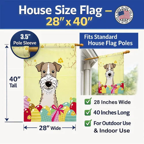 Vista 810 de Caroline's Treasures BB1923GF Bandera decorativa para jardín con diseño de Border Collie, para caza de huevos de Pascua, para jardín, jardín, patio