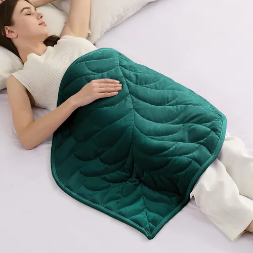 Vista 14 de Kaisa Manta con Peso para Adultos (5 libras, 23" x 29"), Manta de Regazo con Peso Suave Lavable a Máquina, Mantas Pequeñas Pesadas con Cuentas