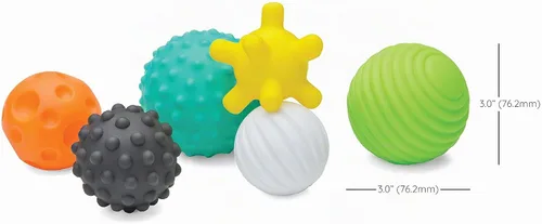 Vista 6 de Infantino - Juego de múltiples bolas texturizadas, juguete sensorial, 6 piezas, 6+ meses