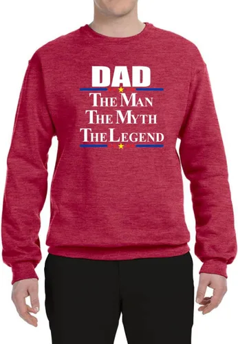 Vista 3 de Wild Bobby Dad The Man Myth Legend Funny Gift Idea Father's Day Unisex Crewneck Sweatshirt
