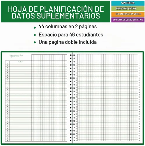 Vista 4 de Combinado de planificación y registro de la Compañía de Publicaciones ELAN: Un libro eficiente de 8-1/2" x 11" para planes de lecciones