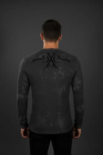 Vista 3 de Xtreme Couture by Affliction - Camisa térmica de manga larga para hombre Negro (Lluvia)