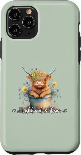 Vista 29 de Lindo bebé Highland vaca ternero amor primavera pastel novedad caso para iPhone 16