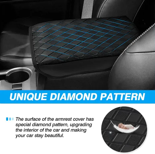 Vista 5 de FIILINES Funda de consola central para Toyota 4Runner 2010-2024, funda para reposabrazos, cojín de 4 accesorios, funda para reposabrazos