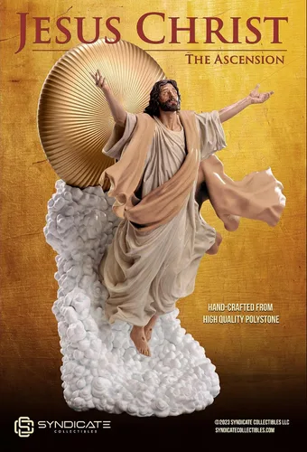Vista 5 de Escultura de estatua de Polystone de primera calidad a escala 1:4 de la Ascensión de Jesucristo Edición de bata bronceada a escala 1:4