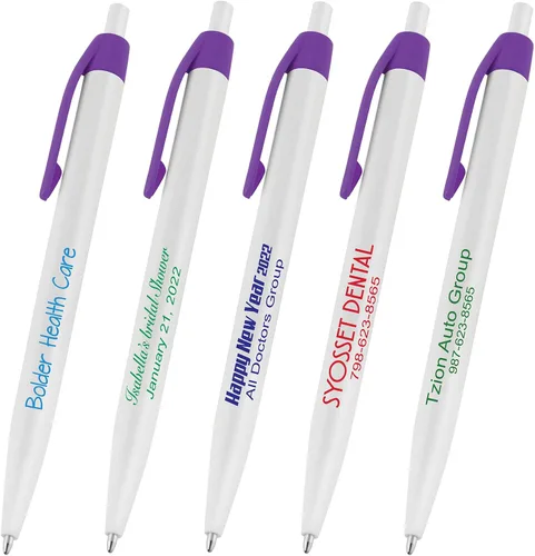Vista 15 de 50 bolígrafos negros impresos en Estados Unidos, bolígrafo de tinta de escritura personalizado, impreso con tu logotipo y texto