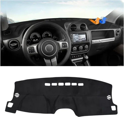 Vista 32 de Autorder - Tapete para salpicadero para 2007-2013 Chevy Chevrolet Silverado/GMC Sierra con dos guanteras, accesorios, cubierta de salpicadero