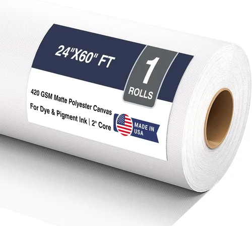 Vista 13 de B.B.F MAKE Matte Inkjet Canvas Roll for Wide-Format Plotter Printers