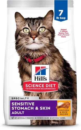 Vista 17 de Comida seca para gatos con piel y estómago sensible, de Hill's Science Diet