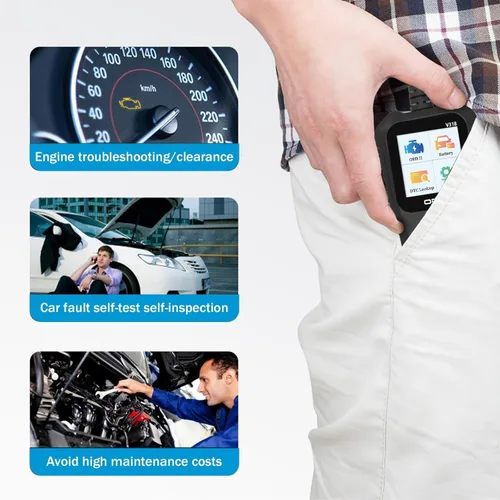 Vista 7 de Escáner OBD2 del coche Lector de código de falla del motor del lector de código del escáner PUEDE herramienta de diagnóstico de la exploración