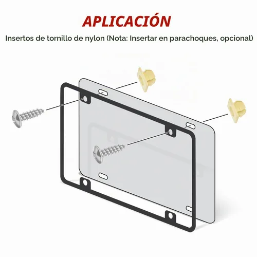 Vista 6 de Nilight Kit de tornillos para matrícula, tornillos de acero inoxidable con Kit de tornillos para placa de matrícula de 10