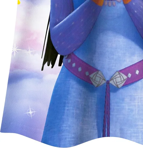 Vista 7 de QAQGood Girls Princess Costume Dress up for Girl Cartoon Movie Shirt Dress Kids Home Causal Wear 2-10 Years