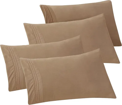 Vista 21 de Elegant Comfort Fundas de almohada sólidas de microfibra de alta calidad hotelera, tejido suave, resistente a las arrugas y a las manchas, fácil