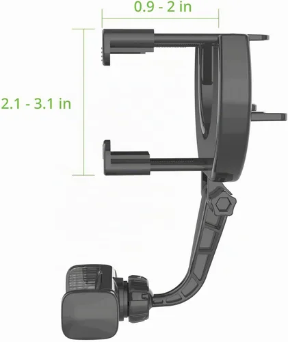 Vista 6 de Cellet Soporte universal para teléfono con espejo retrovisor para vehículo, compatible con iPhone 14 Pro Max Mini SE 13 12 11 XR XS Galaxy Z Flip Z