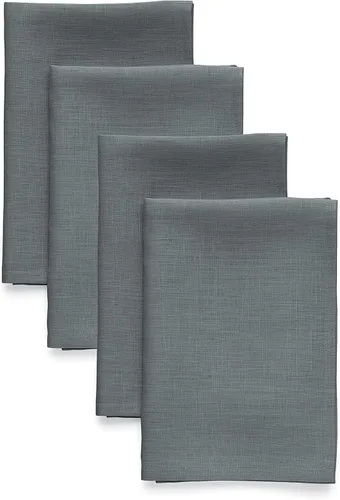 Vista 51 de Solino Home Juego de 4 manteles individuales blancos de 100 % lino puro de 14 x 14 pulgadas para invierno, San Valentín, primavera, Pascua, Fete