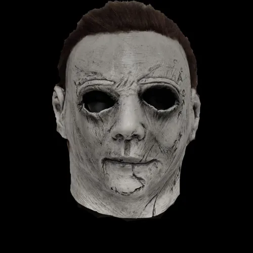 Vista 4 de Máscaras de Michael Myers 2022 para Halloween disfraz de cosplay de terror accesorios de látex color gris