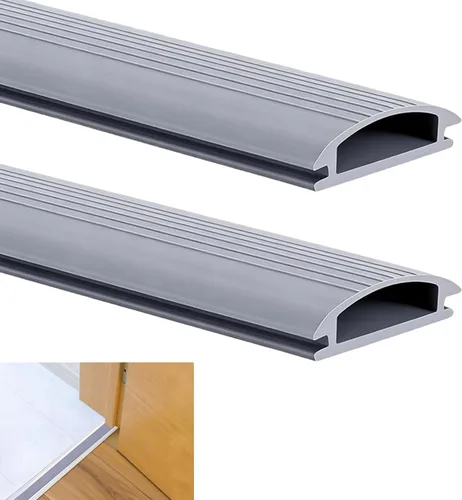 Vista 8 de 2 piezas de repuesto de vinilo de 36 pulgadas para umbrales de aluminio de altura ajustable con sellos de 1-5/16 x 3/8 insertos de repuesto de Negro