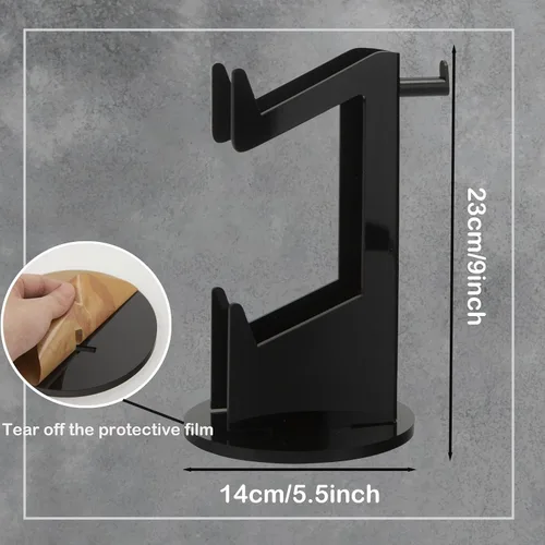 Vista 2 de BATEDI Universal Stand Controller Holder Headset Stand 2 Tier Controller Stand for Xbox ONE PS4 PS5 Xbox Headphone Stand Gamepad Holder for Desk