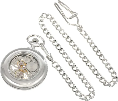 Vista 2 de Charles-Hubert, reloj de bolsillo mecánico de cara abierta de París, Blanco, Mecánico