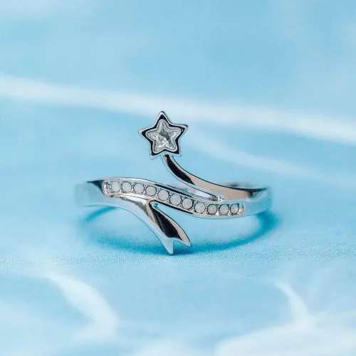 Vista 5 de Pura Vida Anillo Silver Disney Cenicienta Dreamy Opal Star - Base de latón, baño de rodio - Talla 5-9