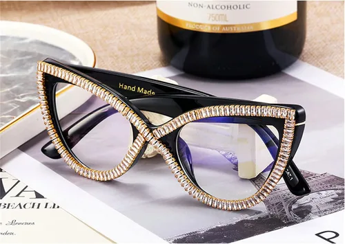 Vista 6 de Gafas de sol para mujer con diamantes de imitación de ojo de gato, lentes de sol de transición fotocrómicas progresivas multifocales