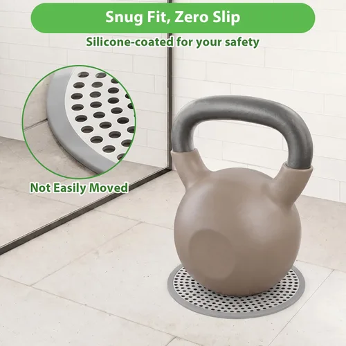 Vista 7 de Flat Shower Drain Hair Catcher 4.71" Round Hair Strainer for Shower Drain