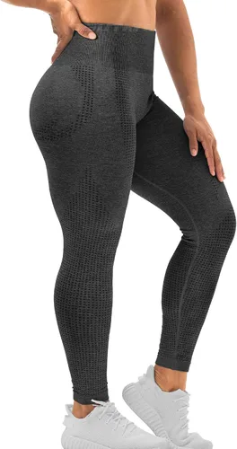 Vista 5 de TSUTAYA Leggings de entrenamiento sin costuras para mujer, control de abdomen, cintura alta, levantamiento de glúteos, pantalones de yoga