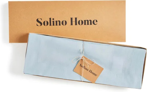 Vista 151 de Solino Home Juego de 4 manteles individuales blancos de 100 % lino puro de 14 x 14 pulgadas para invierno, San Valentín, primavera, Pascua, Fete
