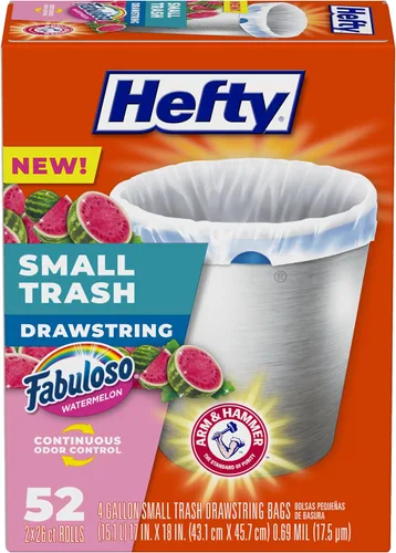 Vista 12 de Hefty - Bolsas pequeñas de basura, aroma Fabuloso, 4 galones, 34