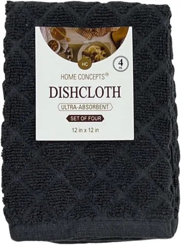Vista 10 de Diamond Weave - Juego de 4 paños de cocina neutros sólidos, 100 % algodón, secado suave, ultra absorbente, juego de 4 multiusos, para uso diario