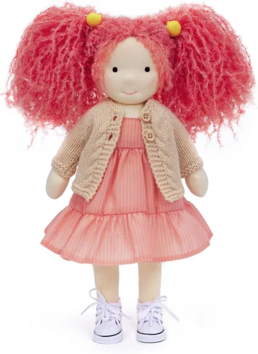 Vista 12 de BlissfulPixie Waldorf - Muñeca de trapo hecha a mano – Peluche de coleccionista personalizado para niños, regalo de cumpleaños con hermosa caja