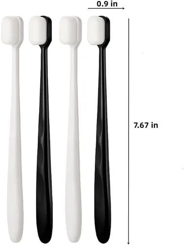 Vista 6 de 6 cepillos de dientes extra suaves para dientes sensibles, cepillo de dientes de limpieza profunda, cepillo de dientes manual, buen efecto