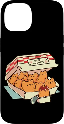 Vista 4 de iPhone 16 Kitten Nuggets Cute Fast Food Cat Shape Foodie Case