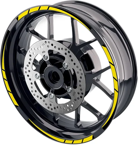 Vista 13 de MC MOTOPARTS Pegatinas para llantas exteriores de 17 pulgadas S01B compatibles con YZF R125 MT125 MT07 MT10 MT25 FZ25 MT03 (azul)