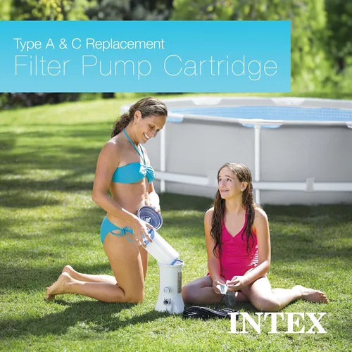 Vista 5 de Intex 29000E Bombas de filtro de cartucho de filtro de piscina tipo A - Fácil de limpiar - Papel Dacron - Filtración eficiente - Paquete individual