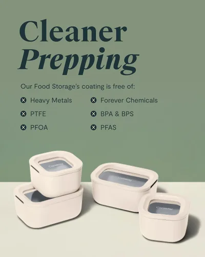 Vista 6 de Caraway Set de Contenedores de Almacenamiento de Alimentos Mini de 9 piezas - Contenedores de Almacenamiento de Vidrio para Alimentos - Vidrio
