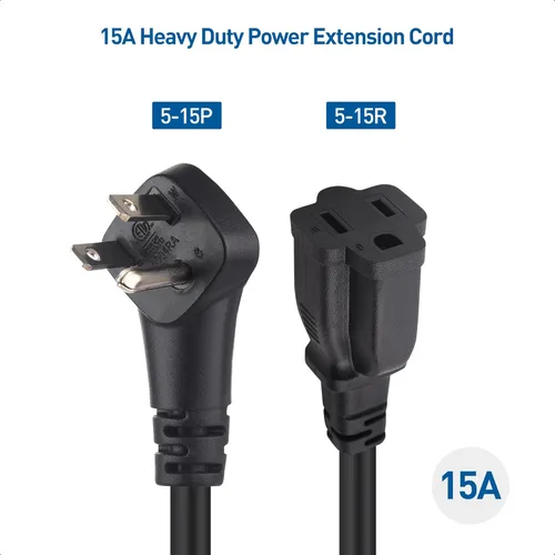 Vista 2 de [Listado ETL] Cable Matters - Paquete de 2 cables de extensión de alimentación de perfil bajo, 1 pie