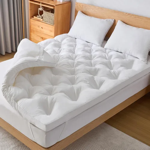 Vista 10 de WhatsBedding Funda de colchón tamaño matrimonial (solo funda), viscosa transpirable hecha de bambú, protector de colchón Verde